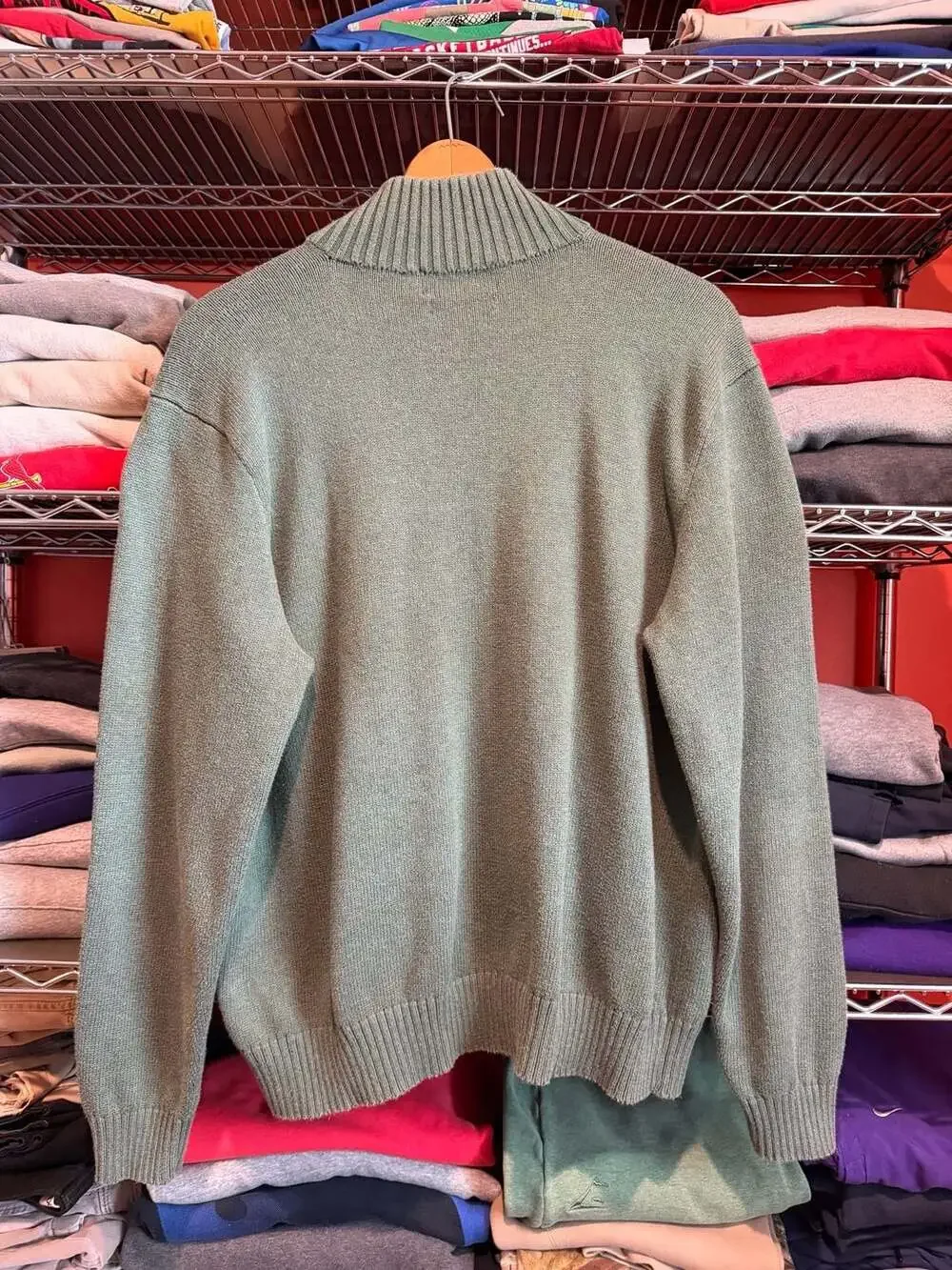 Polo Ralph Lauren Mock Neck Sweater XXL Sage Green Cotton